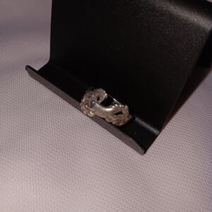 Silver Ring with Intricate Horse Design Size 5.75 To 6.0 - EUC